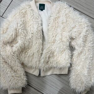 WildFable Cream Faux Fur Jacket